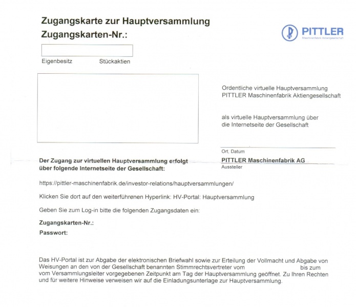Datei:2024 PITTLER AG - Zugangskarte zur Hauptversammlung.jpg